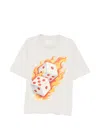 Melt Dice Graphic T-shirt In White