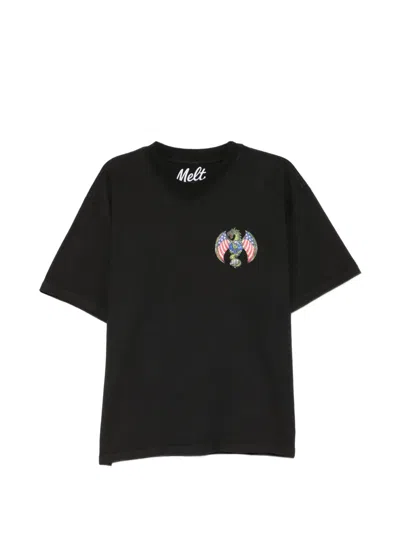 Melt Dragon-print T-shirt In Black