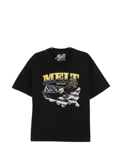 Melt Eagle-print T-shirt In Black