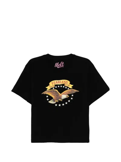 Melt Eagle-print T-shirt In Black