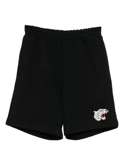 Melt Embroidered Track Short In Black