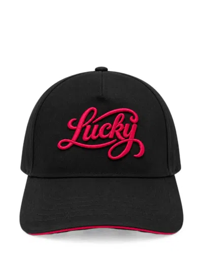 Melt Embroidered-logo Baseball Cap In Black