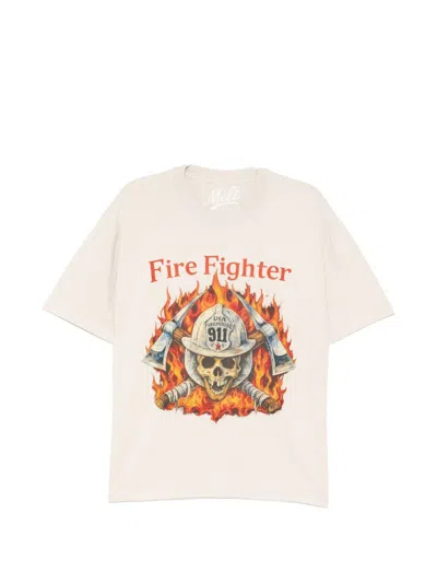 Melt Firefighter Graphic T-shirt In Neutral