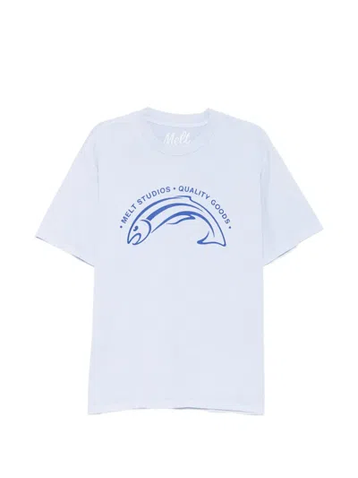 Melt Fish-print T-shirt In Gray