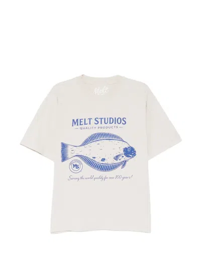 Melt Fish-print T-shirt In Neutral