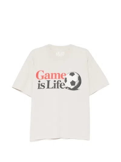 Melt Football-print T-shirt In Neutral