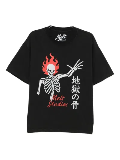 Melt Graphic-print T-shirt In Black