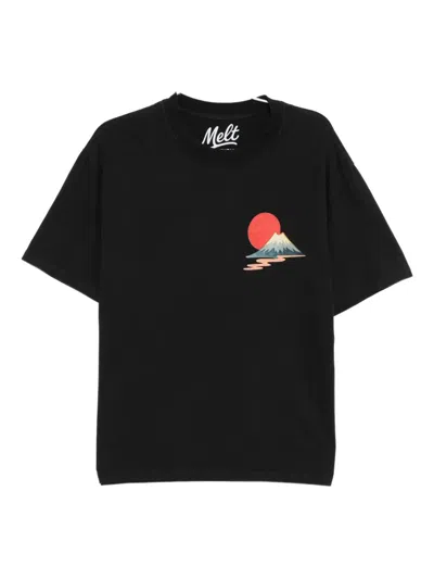 Melt Graphic-print T-shirt In Black