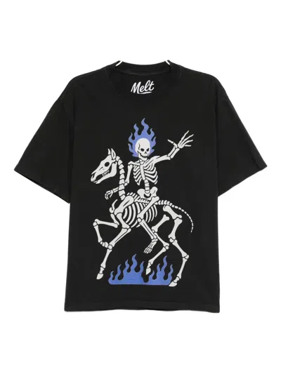 Melt Graphic-print T-shirt In Black