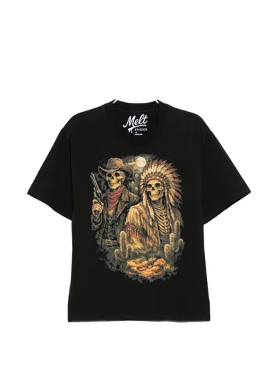 Melt Graphic-print T-shirt In Black