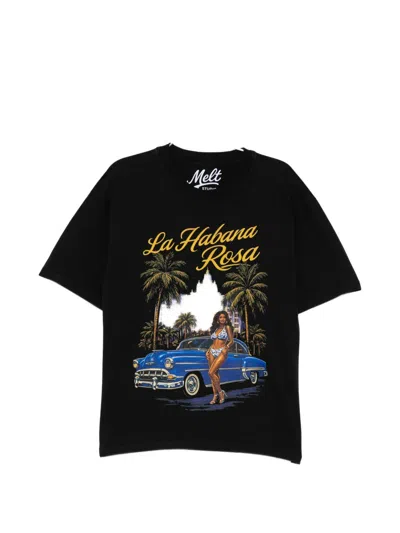 Melt Graphic-print T-shirt In Black