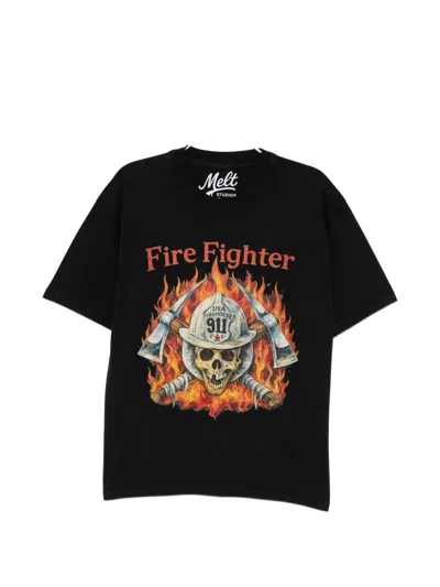 Melt Graphic-print T-shirt In Black