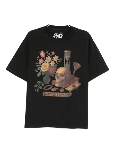 Melt Graphic-print T-shirt In Gray