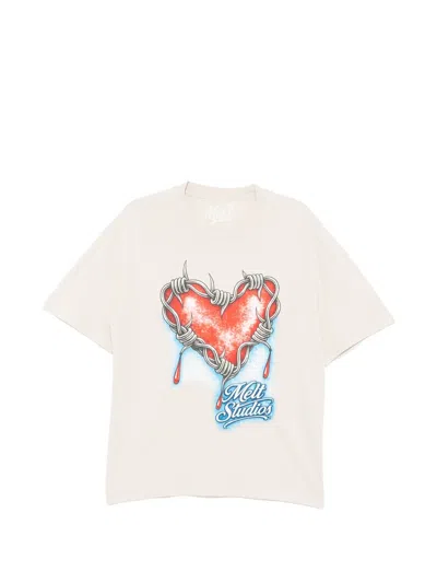 Melt Graphic-print T-shirt In Neutral
