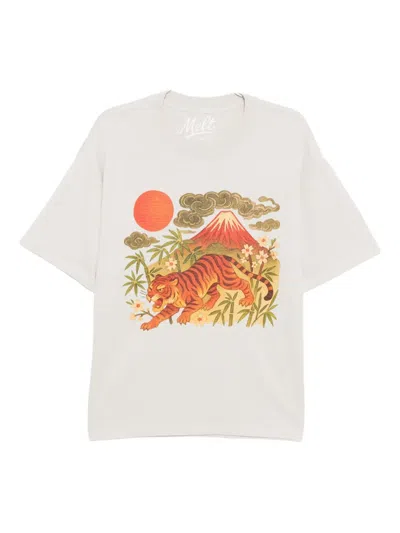 Melt Graphic-print T-shirt In White