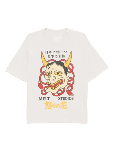 Melt Graphic-print T-shirt In White