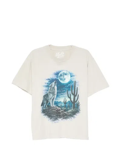 Melt Graphic-print T-shirt In White
