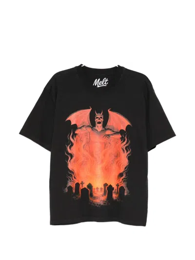 Melt Graphic T-shirt In Black