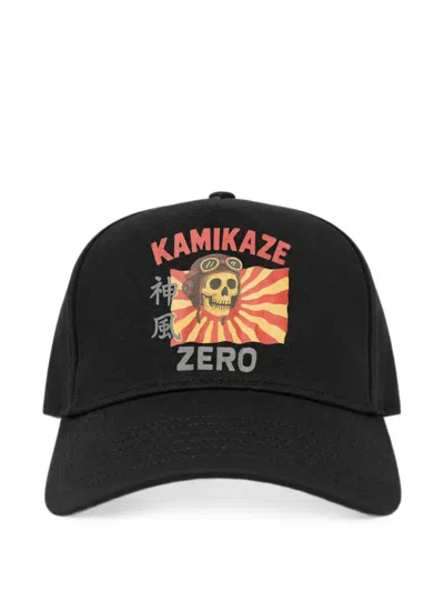 Melt Graphic-print Baseball Cap In Black
