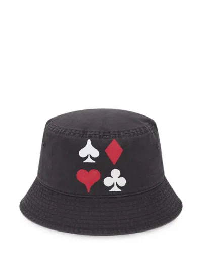 Melt Graphic-print Bucket Hat In Black