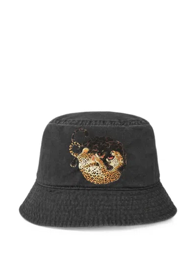 Melt Graphic-print Bucket Hat In Black
