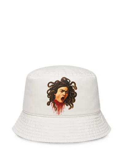 Melt Graphic-print Bucket Hat In White