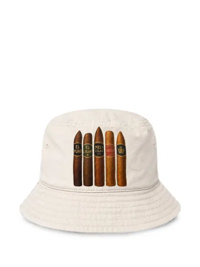 Melt Graphic-print Bucket Hat In White