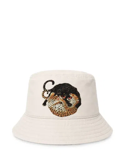 Melt Graphic-print Bucket Hat In White