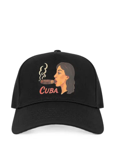 Melt Graphic-print Cap In Black