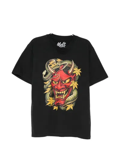 Melt Graphic-print Crew-neck T-shirt In Black