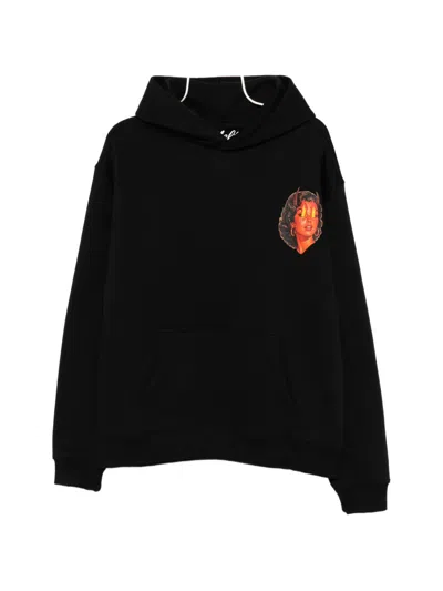 Melt Graphic-print Hoodie In Black