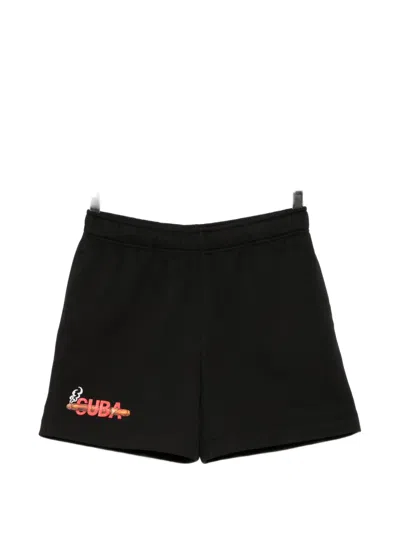 Melt Graphic-print Shorts In Black