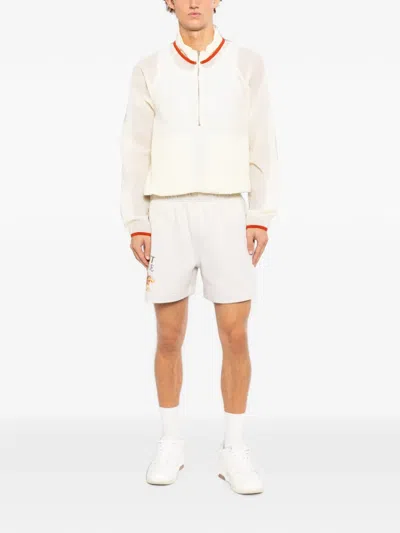 Melt Graphic-print Shorts In White