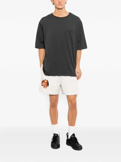 Melt Graphic-print Shorts In White