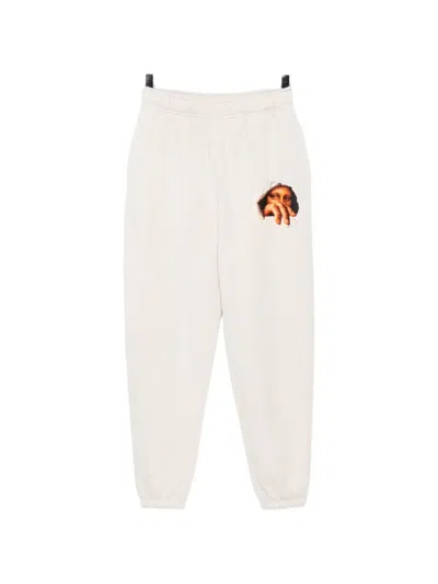 Melt Graphic-print Track Pants In White