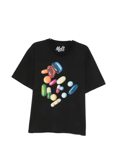 Melt Graphic-print T-shirt In Black