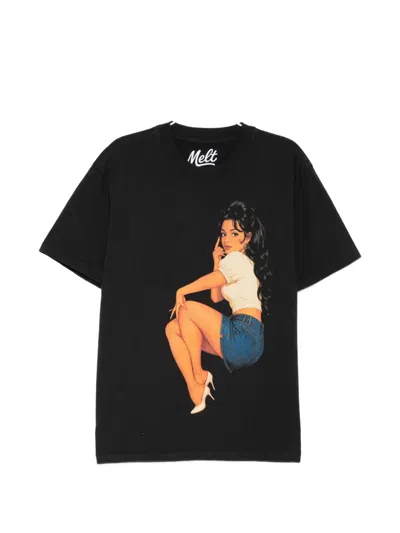 Melt Graphic-print T-shirt In Black