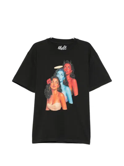 Melt Graphic-print T-shirt In Black