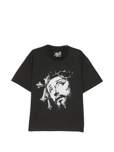 Melt Graphic-print T-shirt In Black