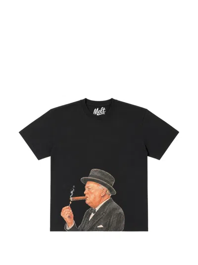 Melt Graphic-print T-shirt In Black