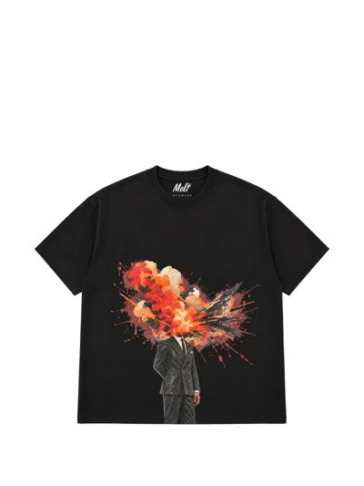 Melt Graphic-print T-shirt In Black