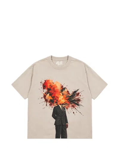 Melt Graphic-print T-shirt In Neutral