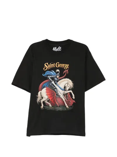 Melt Horse-print T-shirt In Black