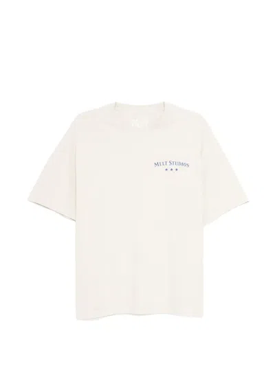 Melt Logo-print T-shirt In White