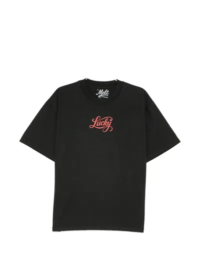 Melt Logo-print T-shirt In Black