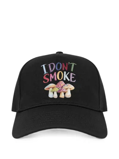 Melt Mushroom-print Baseball Cap In Black