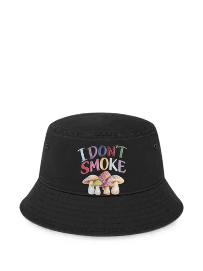 Melt Mushroom-print Bucket Hat In Black