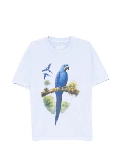Melt Parrot Graphic T-shirt In Blue