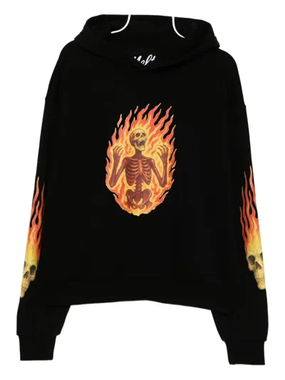 Melt Printed Hoodie In Black