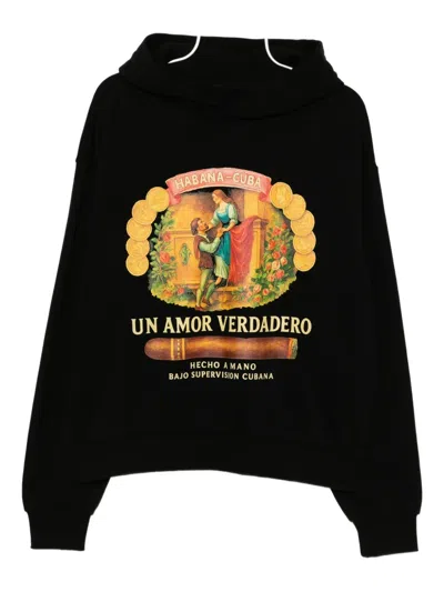 Melt Printed Hoodie In Black